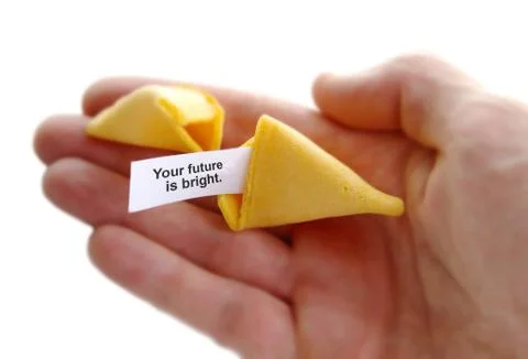Bright Future fortune cookie Stock Photos