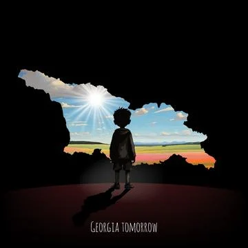 Bright future of Georgia Stock Illustration