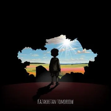 Bright future of Kazakhstan Stock Illustration