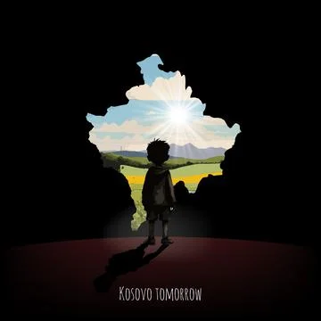 Bright future of Kosovo Stock Illustration