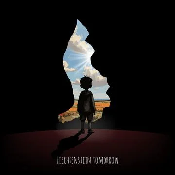 Bright future of Liechtenstein Stock Illustration