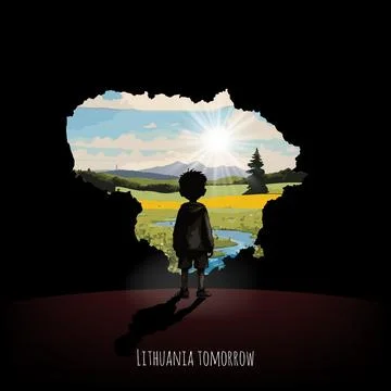 Bright future of Lithuania Stock Illustration