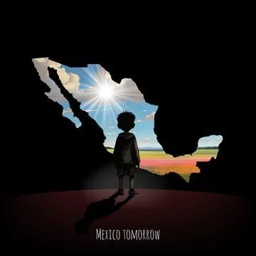 Bright future of Mexico Stock Illustration