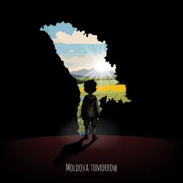 Bright future of Moldova Stock Illustration