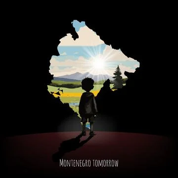 Bright future of Montenegro Stock Illustration