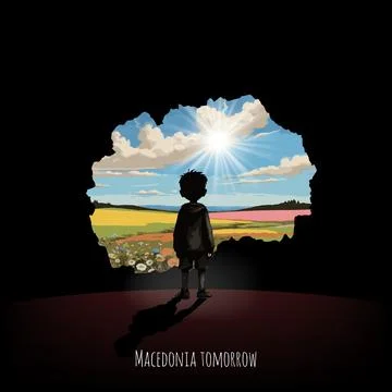 Bright future of North Macedonia Stock Illustration