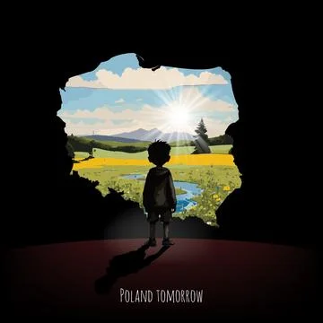 Bright future of Poland Stock Illustration