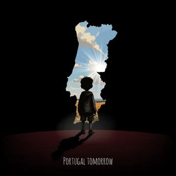 Bright future of Portugal Stock Illustration