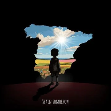 Bright future of Spain Stock Illustration