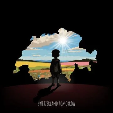 Bright future of Switzerland Stock Illustration