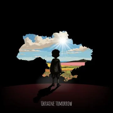 Bright future of Ukraine Stock Illustration