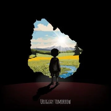 Bright future of Uruguay Stock Illustration