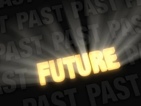 Bright future versus dark past Stock Illustration