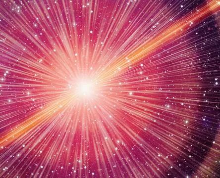 Bright galaxy on a space stars background Stock Illustration