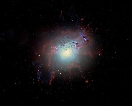 Bright galaxy, Supernova Core pulsar neutron star. Elements of this image fur Stock Illustration