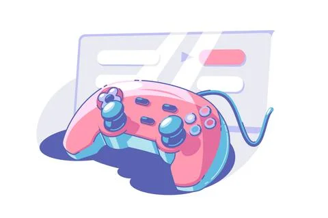 Bright gamepad with knobs Stock Illustration
