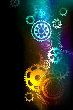 Bright Gears Stock Illustration