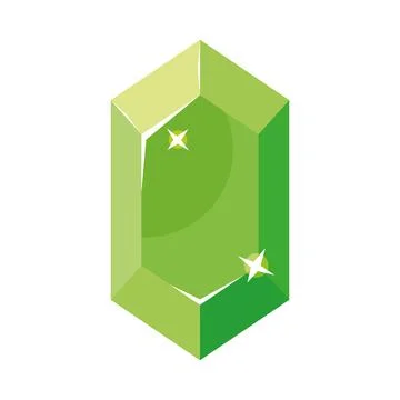 Bright gem emerald Stock Illustration