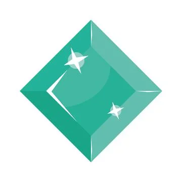 Bright gem emerald Stock Illustration
