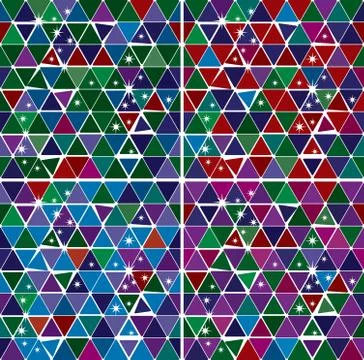 Bright Gem triangle pattern set Stock Illustration