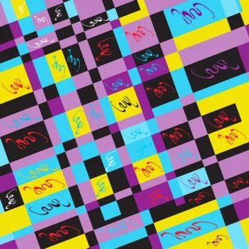 Bright geometric abstract color pattern Stock-Illustration