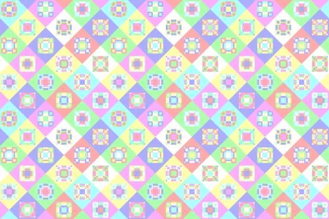 Bright geometric seamless pattern with diamonds and stripes Stock Illustration