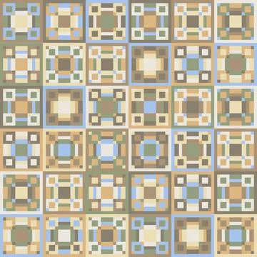 Bright geometric seamless pattern with diamonds and stripes 库存插图