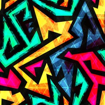 Bright geometric seamless pattern Stock Illustration