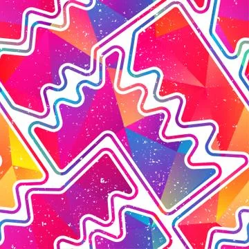 Bright geometric seamless pattern Stock Illustration