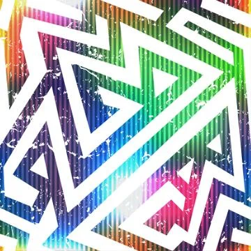 Bright geometric seamless pattern Stock Illustration