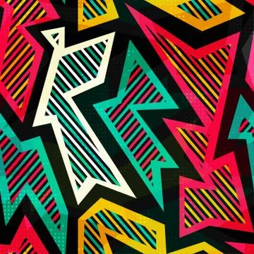 Bright geometric seamless pattern Stock Illustration