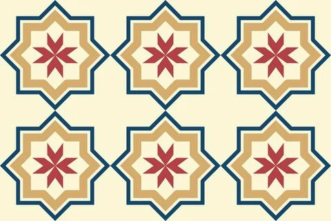 Bright geometric seamless pattern. Mosaic color ornament print. Tile trendy.. Illustrazione stock