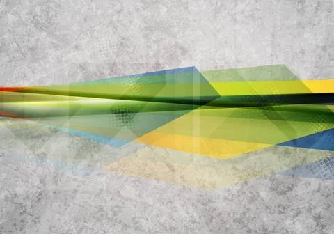 Bright geometry shapes design. Vector grunge texture Bright geometry shape... Foto stock