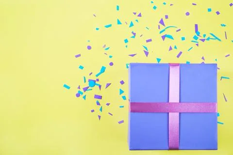 Bright gift box Stock Photos