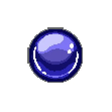 Bright glass button pixel art vector illustration Stock-Illustration