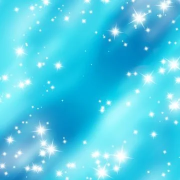 Bright glitters on a soft blue Stock Photos