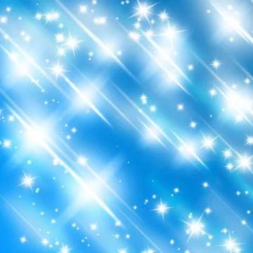 Bright glitters on a soft blue Stock Photos