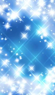 Bright glitters on a soft blue Stock Photos