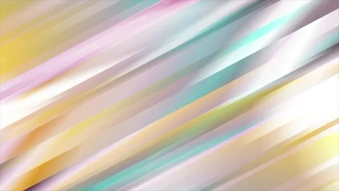 Bright glossy metallic ribbed stripes with shiny liquid foil effect Stock Footage 332264054