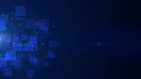 Bright glossy squares abstract tech geometric video animated background Stock Footage 341932455
