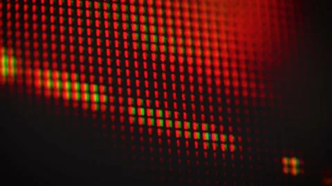 Bright glow of red pixel patterns, abstract background Stock Footage 195112738