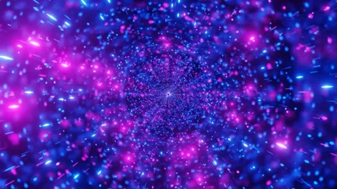 Bright glowing 4k space particles colorchangning a cool visual 3d illustration Stock Footage 160533796