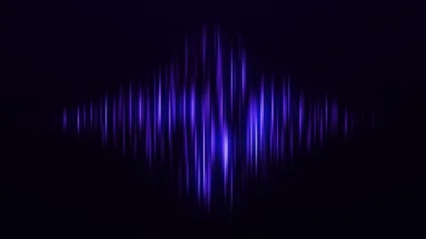 Bright glowing animation visualization of a sound graphic element Stock Footage 253491588