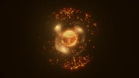 A bright glowing burst of particles surrounded by a dark backdrop 스톡 일러스트