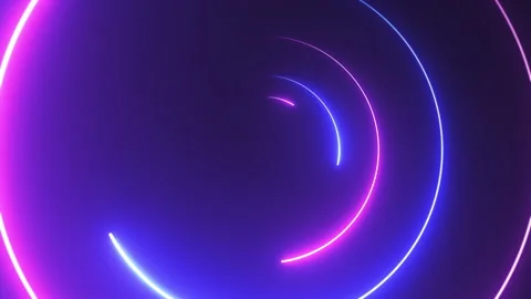 Bright glowing circle shapes motion. Blue and pink colors. Stock Footage 142315142