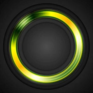 Bright glowing circle vector logo Bright glowing circle concept logo. Vect... Stock Photos