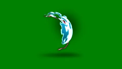 A bright glowing energy burst effect transitioning across green screen Video stock 301386626