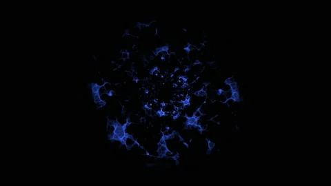 Bright glowing explosion in blue. Explosive gas wave. Black background. Motion Stock Footage 137329785