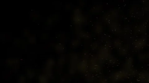Bright glowing fire particles rising fast in a fiery sky with smoke Stock-Footage 302205850