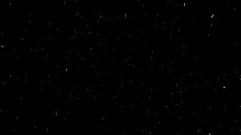 Bright glowing fire particles rising fast in a fiery sky with smoke Vidéo 302205884